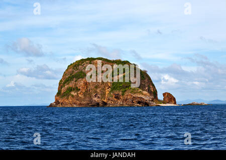 from a boat  in  philippines  snake island near el nido palawan beautiful panorama coastline sea and rock Stock Photo