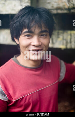 The hunter-gatherer Penan in Sarawak, in the Malaysian part of Borneo. Stock Photo