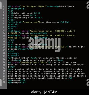 HTML Simple Code Vector. Colorful Abstract Program Tags In Developer ...