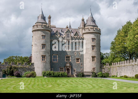 KILLYLEAGH, NORTHERN IRELAND, UK - AUGUST 1, 2015: Killyleagh Castle in Caunty Down, Northern Ireland, UK. It dates back to 12th century but then was  Stock Photo