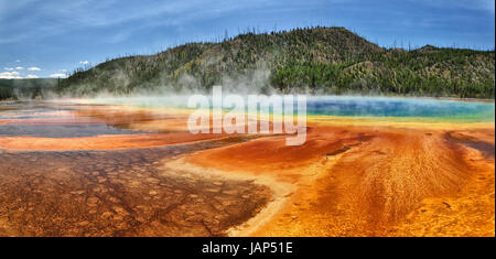 Grand Prismatic Spring im Yellowstone National Park Stock Photo