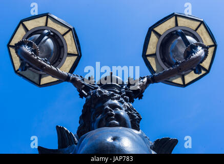 Old street lamp statue in London Stock Photo