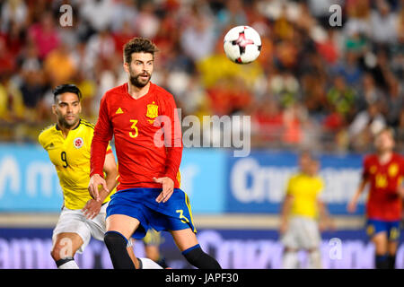 Murcia, Spain. 07th June, 2017. Gerard Pique (FC Barcelona) during a friendly match between national team of Spain vs. Colombia in Nueva Condomina Stadium, Murcia, Spain.Wednesday, June 7, 2017. Credit: Gtres Información más Comuniación on line,S.L./Alamy Live News Stock Photo