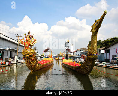 Thai royal barge, supreme art of Thailand. Stock Photo