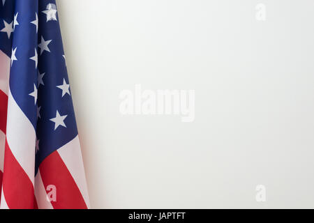 US flag border on white background Stock Photo