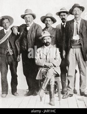 Francisco Ignacio Madero González (seated), 1873– 1913. Mexican statesman, writer, revolutionary and the 33rd president of Mexico.  From Hutchinson's History of the Nations, published 1915. Stock Photo