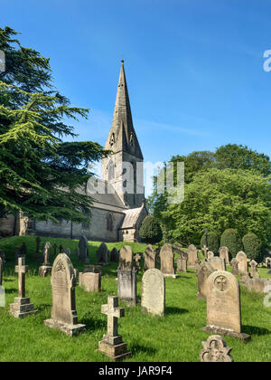 St James Parish Church built 1856 to 57 for John Frederick Greenwood in the village of Birstwith in Nidderdale North Yorkshire England Stock Photo