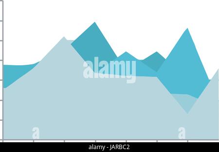 Simple line graph vector with various data shown Stock Vector