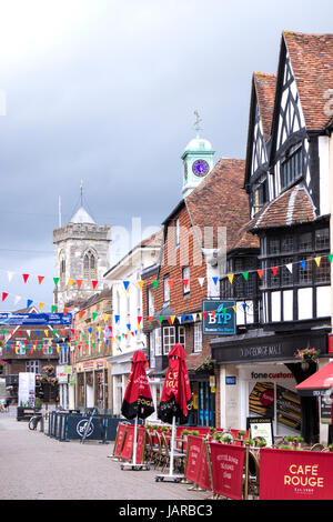 salisbury town centre shops wiltshire england uk Stock Photo: 7385157 ...