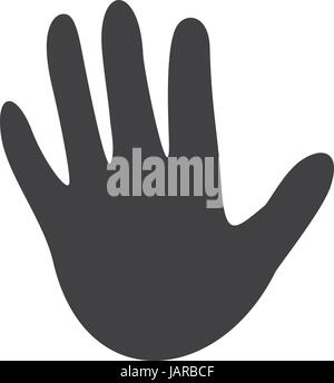 Simple hand icon in flat style vector Stock Vector