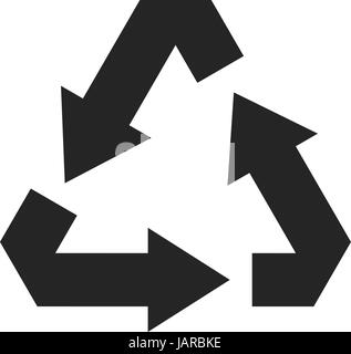 Recycle arrow icon in flat style, vector illustration Stock Vector ...