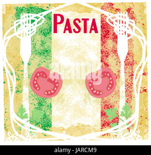 pasta pattern - Vintage style Stock Photo