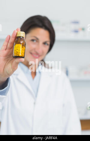 Pills carried by a pharmacist in a hospital Stock Photo