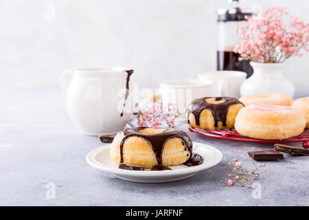 Homemade donuts with glaze Stock Photo