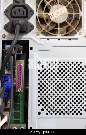 Tower CPU of an old pc isolated over white Stock Photo - Alamy