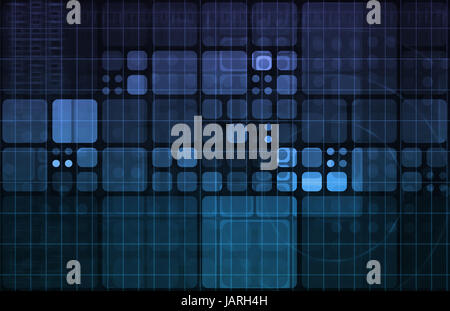 Telecommunications Mobile Data Grid as a Concept Stock Photo