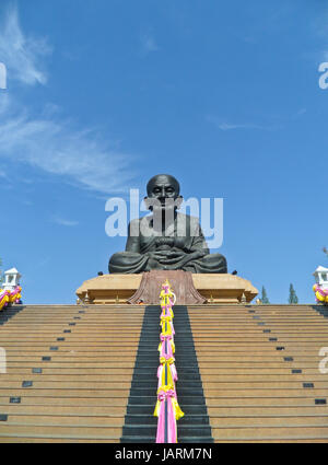 Thai style statue monk on south of Thailand Stock Photo