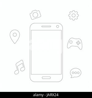 Mobile Phone Technology Concept illustration Stock Vector