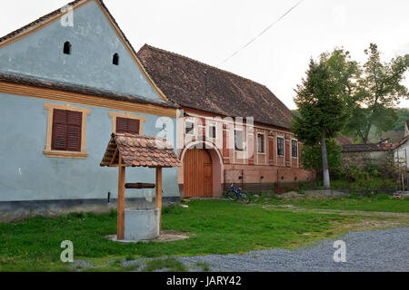 Well in Hoghilag, Transylvania, Romania Stock Photo