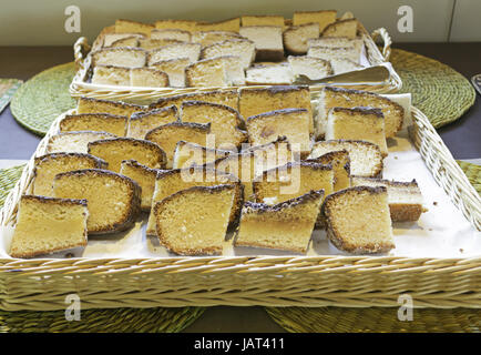 Homemade cake with butter on restaurant kitchen, pastry Stock Photo