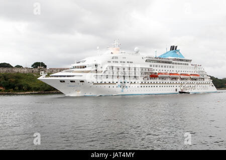 Celstyal Crystal cruise ship departing from Havana, Cuba Stock Photo