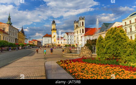 Banska Bystrica's main square by day, Slovakia Stock Photo