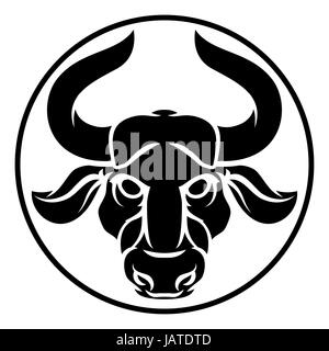 Taurus bull horoscope astrology zodiac sign symbol Stock Photo
