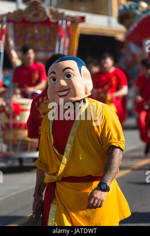 Melbourne, Australia. 13th March 2017. Chinese community are at Moomba Parade Stock Photo