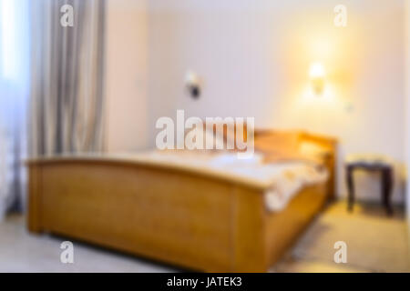 Abstract blur bedroom interior for background Stock Photo