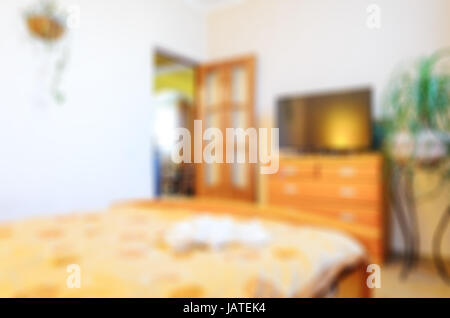 Abstract blur bedroom interior for background Stock Photo