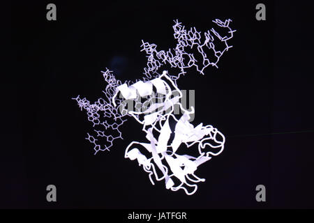 Research in the field of proteomics. New technologies for the study of biological macromolecules. Stock Photo