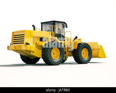 Modern front loader on light background with shadow Stock Photo