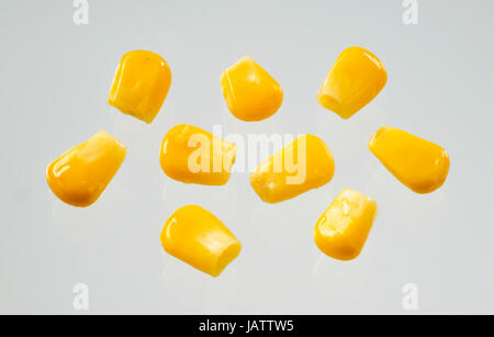 Detail of sweet corn kernels - studio shot Stock Photo