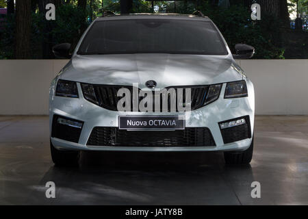 Turin, Italy, 7th June 2017. A 2017 Skoda Octavia. Third edition of Parco Valentino car show hosts cars by many automobile manufacturers and car designers inside Valentino Park in Torino, Italy. Stock Photo