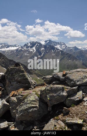 Finstertaler Scharte, kühtai, kühtaiberge, stubaier alpen, bergsteigen, alpen,berg, berge,hochgebirge, bergspitze, gipfel, österreich, austria, tirol,  scharte, joch,pass, Stock Photo