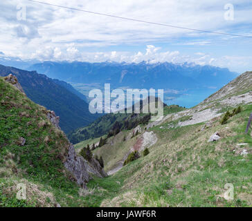 Rochers de Naye in the Swiss alps Stock Photo