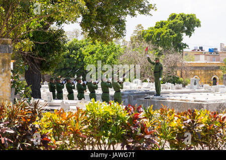 Funeral at cemetery in Havana, Cuba Stock Photo