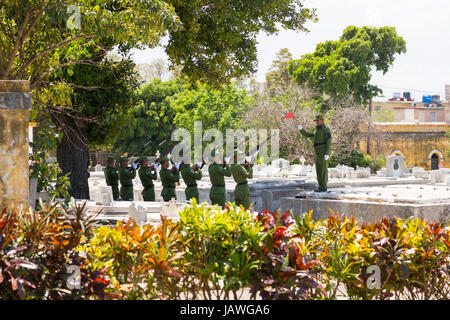 Funeral at cemetery in Havana, Cuba Stock Photo