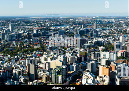 An aerial view of Brisbane's downtown business and office district. Stock Photo