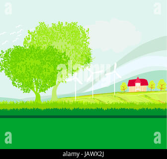 Eco farming - landscapes Stock Photo