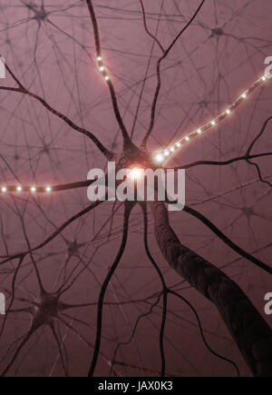 Inside the brain. Concept of neurons and nervous system Stock Photo - Alamy