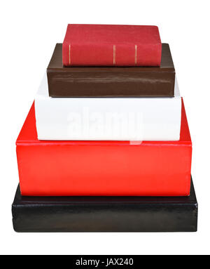 Library Book Stack Size stack different sizes books isolated on white background Stock Photo ...