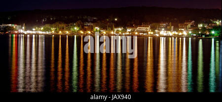 Light reflecting on sea surface, Malinska, Island of Krk, Croatia Stock Photo