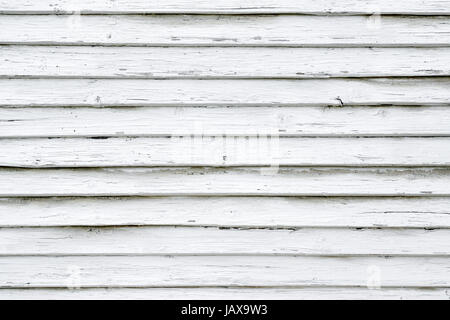 White rustic wood planks background Stock Photo