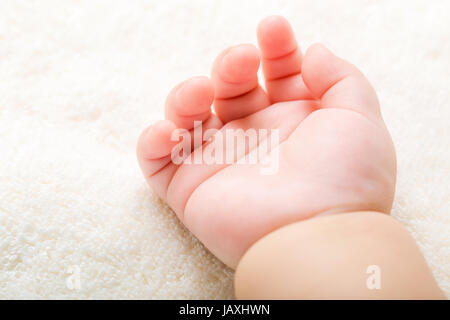 Asian baby finger Stock Photo