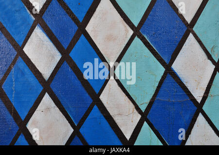 Abstract paint pattern geometric shapes in shades of blue. Graffiti texture macro. Stock Photo