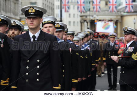Participants in the 2016 London Pride parade wait to march off at the start of the parade. Credit:reallifephotos/Alamy Stock Photo