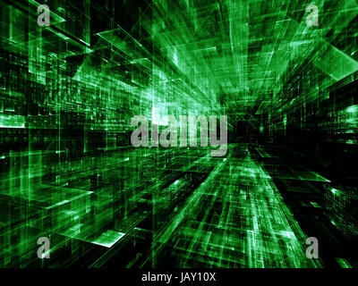 City Lights series. Composition of technological fractal textures with metaphorical relationship to science, technology, design and imagination Stock Photo
