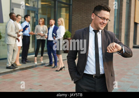 Waiting for Beginning of Business Conference Stock Photo