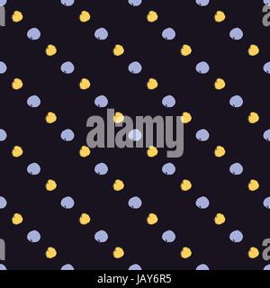 Vector seamless pattern with circles brush strokes. Colorful doodle. Grunge background. Abstract hand drawn illustration with diagonal lines. Stock Vector
